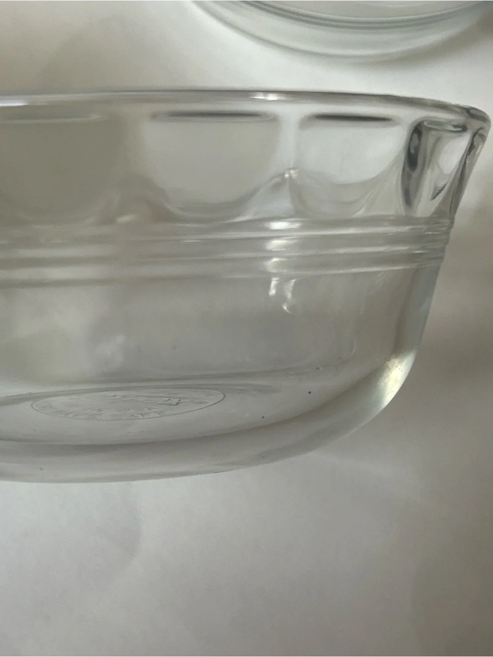 Lot of 8 Pyrex Scalloped 3 Ring Glass/Ramekins/Prep Bowls (Model #464, 10 oz)